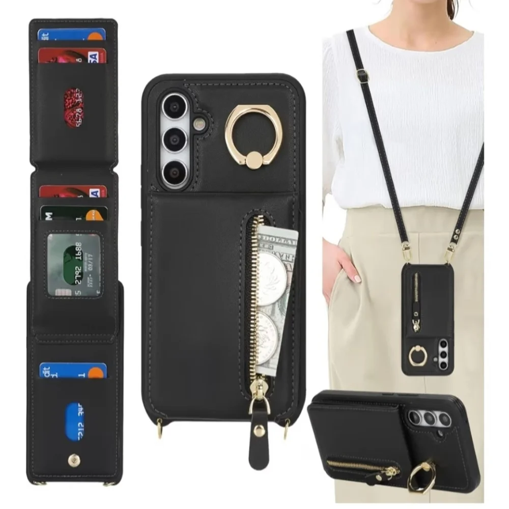 Black and Mint Phone Cases with Ring Holders For Samsung A53